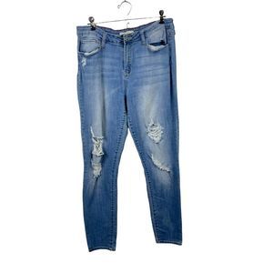 Cello Distressed Skinny Jeans Size 14